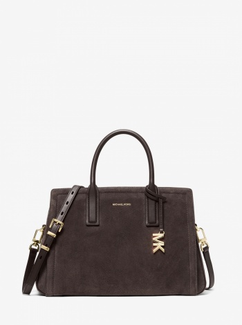Michael Kors Laila Medium Suede Satchel