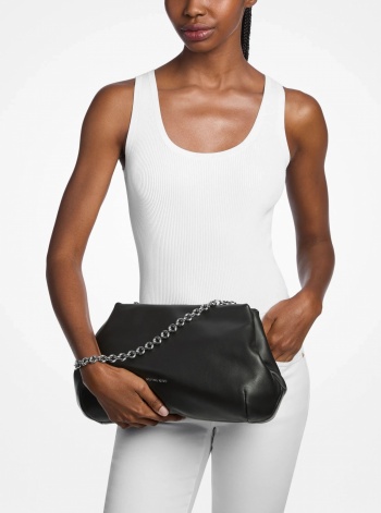 Michael Kors Goldie Large Leather Clutch