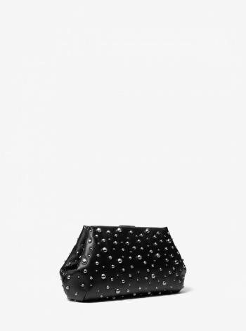 Michael Kors Goldie Large Studded Leather Clutch