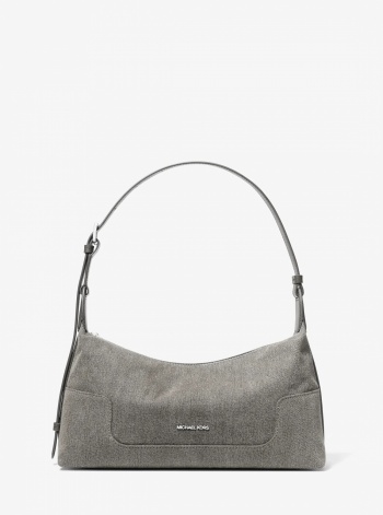 Michael Kors Teddi Medium Washed Denim Shoulder Bag