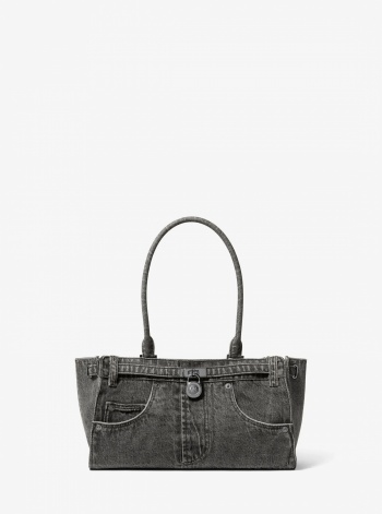 Michael Kors Hamilton Moderne Small Washed Denim Satchel