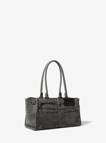 Michael Kors Hamilton Moderne Small Washed Denim Satchel