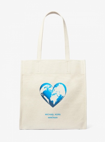 Michael Kors Watch Hunger Stop Cotton Canvas Tote Bag