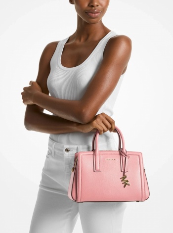 Michael Kors Laila Small Pebbled Leather Satchel