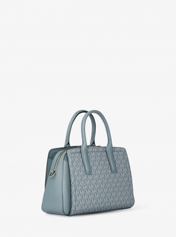 MICHAEL Michael Kors Laila Small Signature Logo Satchel