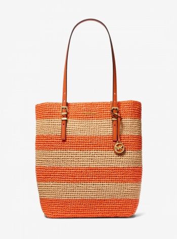 Michael Kors Quinn Large Hand-Crocheted Straw Tote Bag