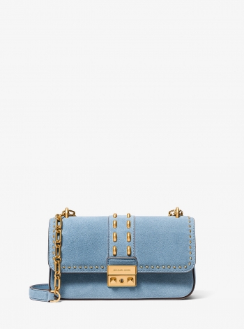 MICHAEL Michael Kors Tribeca Small Studded Suede Shoulder Bag