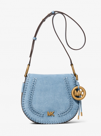MICHAEL Michael Kors Josie Medium Whipstitched Suede Saddle Bag