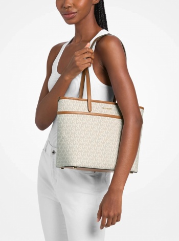 Michael Kors Marlowe Medium Signature Logo Pocket Tote Bag