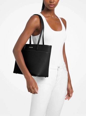 Michael Kors Marlowe Medium Pebbled Leather Pocket Tote Bag