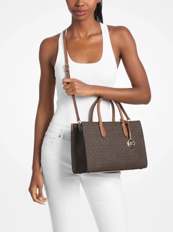 Michael Kors Scarlett Medium Signature Logo Satchel