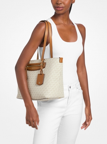 MICHAEL Michael Kors Jet Set Travel Medium Signature Logo Tote Bag