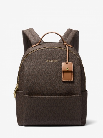 Michael Kors Sable Medium Signature Logo Backpack
