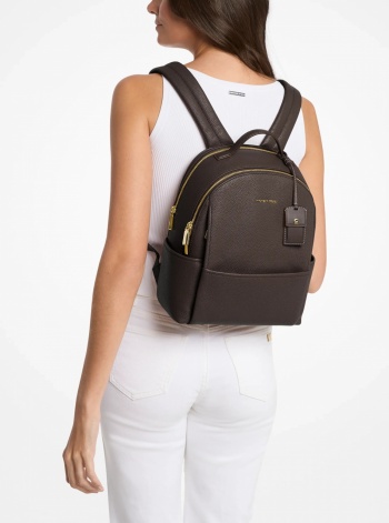 Michael Kors Sable Medium Pebbled Leather Backpack