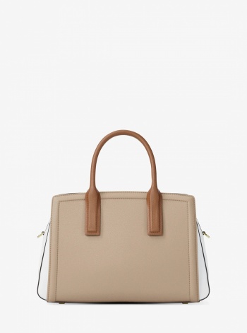 Michael Kors Laila Medium Color-Block Pebbled Leather Satchel