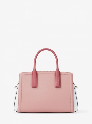 Michael Kors Laila Medium Color-Block Pebbled Leather Satchel