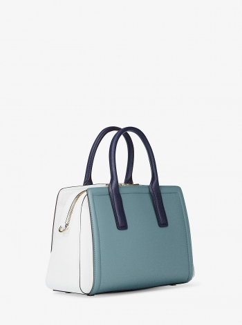 MICHAEL Michael Kors Laila Medium Color-Block Pebbled Leather Satchel