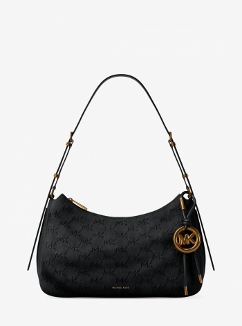 Michael Kors Nolita Medium Whipstitched Logo Leather Shoulder Bag