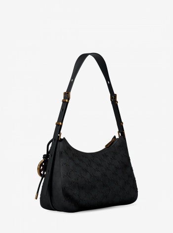 Michael Kors Nolita Medium Whipstitched Logo Leather Shoulder Bag