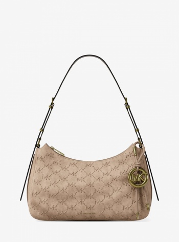 Michael Kors Nolita Medium Whipstitched Logo Leather Shoulder Bag