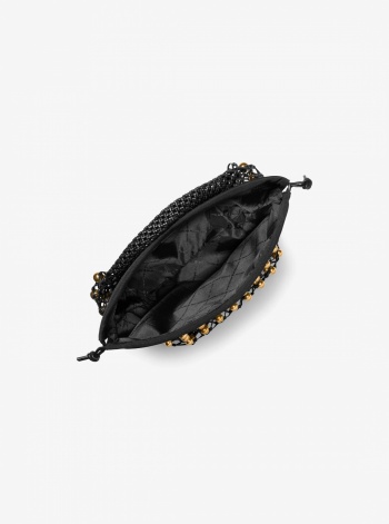 Limited-Edition Gwen Small Studded Hand-Woven Leather Hobo Shoulder Bag