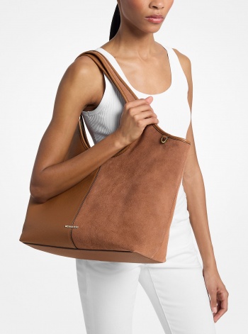 Michael Kors Henly Large Leather and Suede Tote Bag