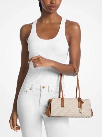 Michael Kors Laila Small Signature Logo Shoulder Bag