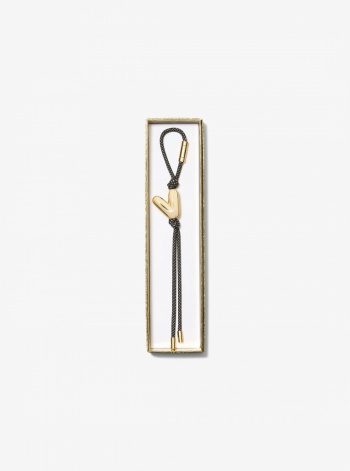 Michael Kors Initial Gold-Tone and Speckled Cord Bag Charm