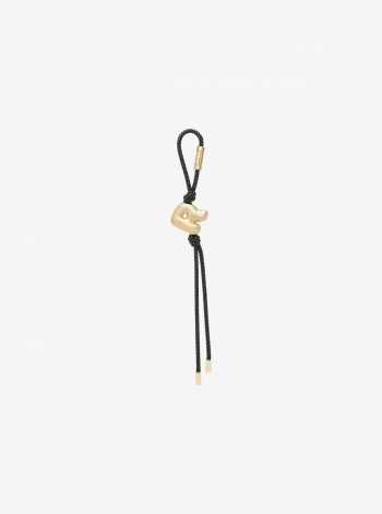 Michael Kors Initial Gold-Tone and Speckled Cord Bag Charm