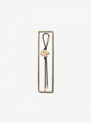 Michael Kors Initial Gold-Tone and Speckled Cord Bag Charm