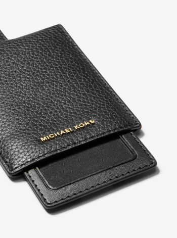 Michael Kors Jet Set Pebbled Leather Luggage Tag