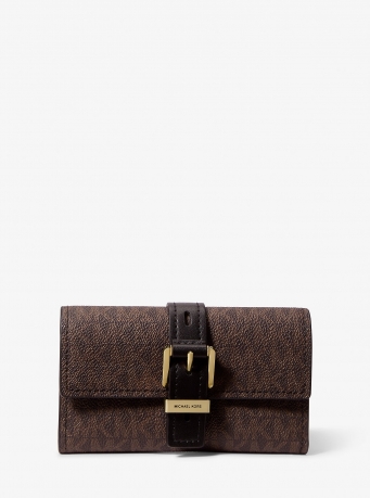 MICHAEL Michael Kors Nolita Medium Signature Logo Tri-Fold Wallet
