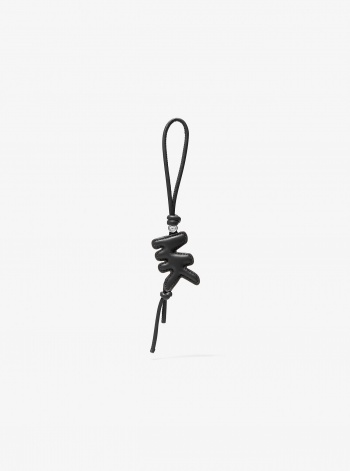 Michael Kors Puffy Logo Leather Bag Charm
