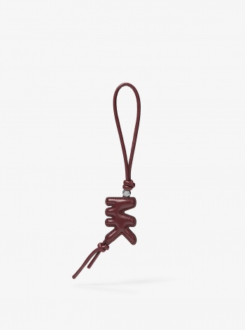 Michael Kors Puffy Logo Leather Bag Charm