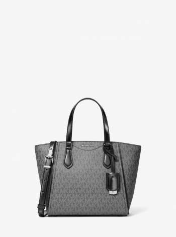 Michael Kors Taryn Small Metallic Signature Logo Convertible Crossbody Bag