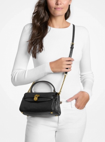 Michael Kors Hamilton Moderne Extra-Small Textured Leather Slouchy Crossbody Bag