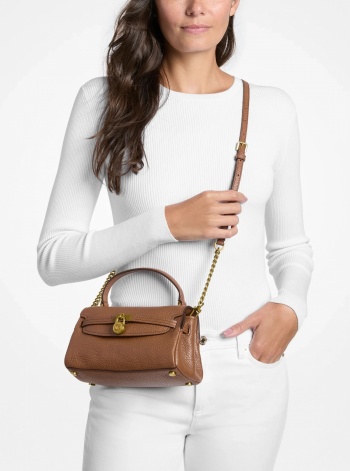 Michael Kors Hamilton Moderne Extra-Small Textured Leather Slouchy Crossbody Bag