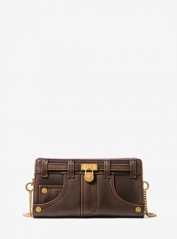 Michael Kors Hamilton Moderne Extra-Small Burnished Leather Convertible Crossbody Bag