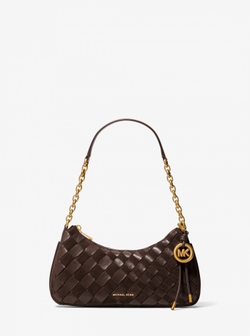 Michael Kors Nolita Medium Hand-Woven Leather Chain Pochette
