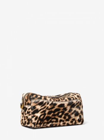 Michael Kors Bryant Small Leopard Print Calf Hair Convertible Crossbody Bag