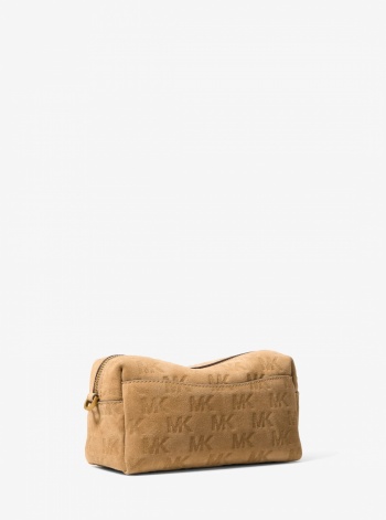 Michael Kors Bryant Small Logo Embossed Suede Convertible Crossbody Bag