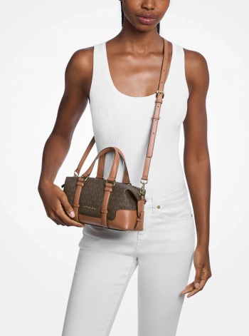 Michael Kors Teddi Extra-Small Signature Logo Slouchy Crossbody Bag