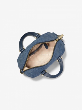 Michael Kors Teddi Extra-Small Washed Denim Slouchy Crossbody Bag