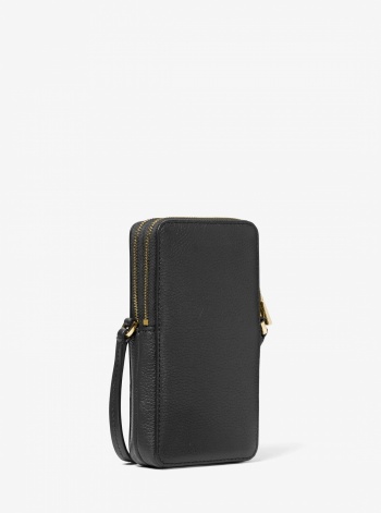Michael Kors Jet Set Small Pebbled Leather Smartphone Crossbody Bag
