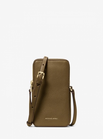 Michael Kors Jet Set Small Pebbled Leather Smartphone Crossbody Bag