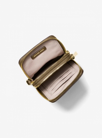 Michael Kors Jet Set Small Pebbled Leather Smartphone Crossbody Bag