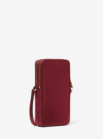 Michael Kors Jet Set Small Pebbled Leather Smartphone Crossbody Bag