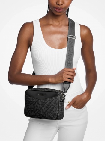 Michael Kors Bev Large Signature Logo Crossbody Bag