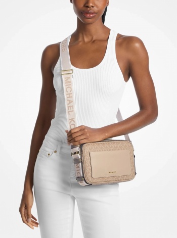 Michael Kors Maeve Large Signature Logo Crossbody Bag