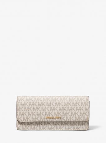 Michael Kors Jet Set Large Signature Logo Snap-Front Wallet